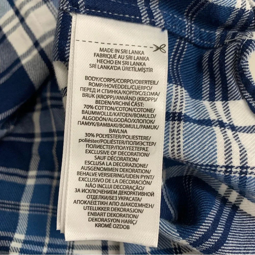 Polo Ralph Lauren Button Down Flannel Shirt Classic Fit Performance Blue Plaid - Picture 8 of 15